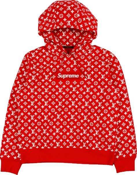 louis vuitton supreme sudadera|louis vuitton red hooded sweatshirt.